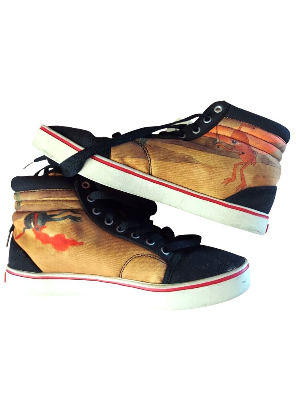 Emerica X Etnies Mens Skate Shoes Size 8 High Top 2008